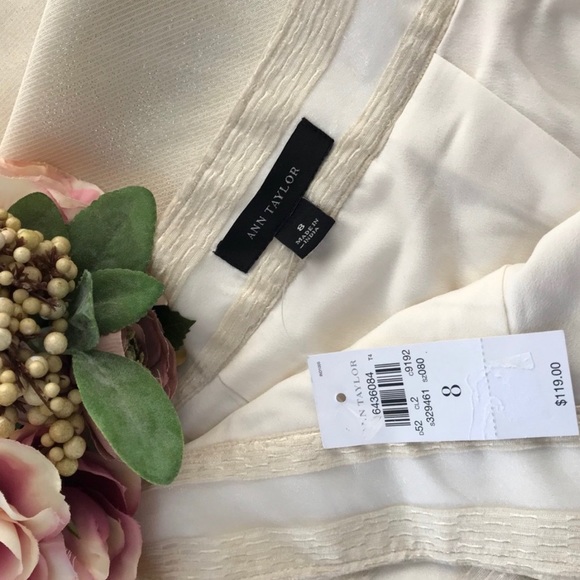 NWT Ann Taylor Striped Organza Overlay Mini Skirt - Picture 4 of 7